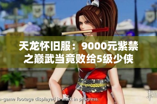 天龙怀旧服：9000元紫禁之巅武当竟败给5级少侠