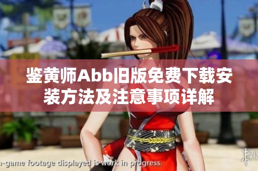 鉴黄师Abb旧版免费下载安装方法及注意事项详解