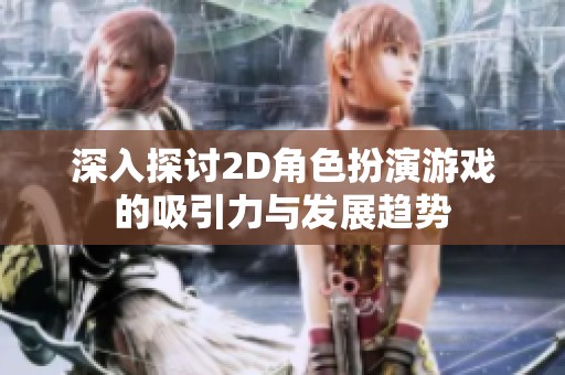 深入探讨2D角色扮演游戏的吸引力与发展趋势