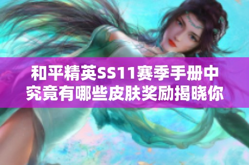 和平精英SS11赛季手册中究竟有哪些皮肤奖励揭晓你的游戏新选择