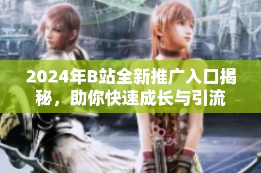 2024年B站全新推广入口揭秘，助你快速成长与引流