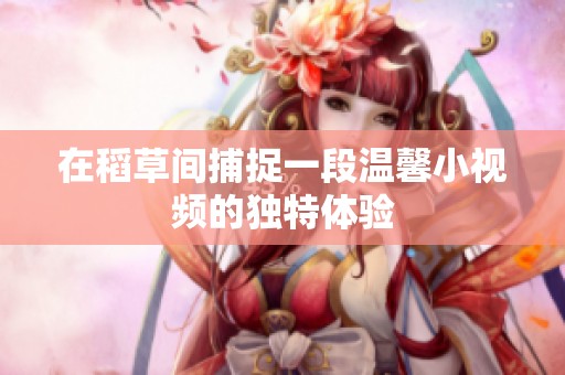 在稻草间捕捉一段温馨小视频的独特体验