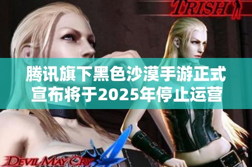 腾讯旗下黑色沙漠手游正式宣布将于2025年停止运营，玩家们该如何应对这一变化