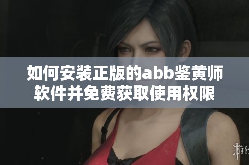 如何安装正版的abb鉴黄师软件并免费获取使用权限
