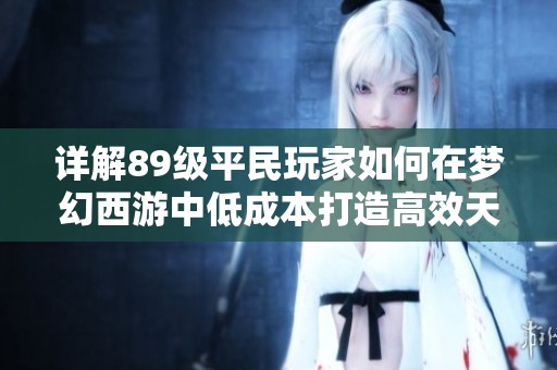 详解89级平民玩家如何在梦幻西游中低成本打造高效天地开配置攻略
