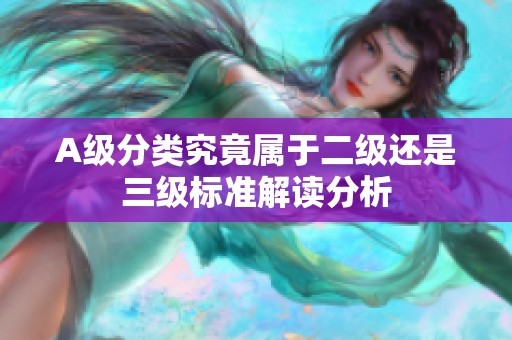A级分类究竟属于二级还是三级标准解读分析