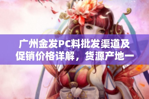 广州金发PC料批发渠道及促销价格详解，货源产地一站式服务