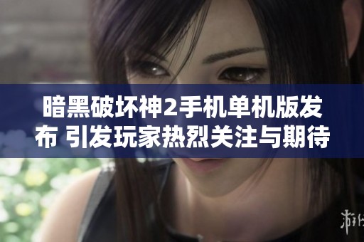 暗黑破坏神2手机单机版发布 引发玩家热烈关注与期待