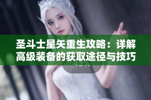 圣斗士星矢重生攻略：详解高级装备的获取途径与技巧