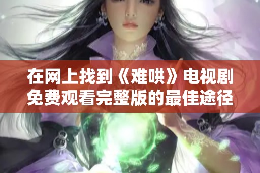 在网上找到《难哄》电视剧免费观看完整版的最佳途径与方法