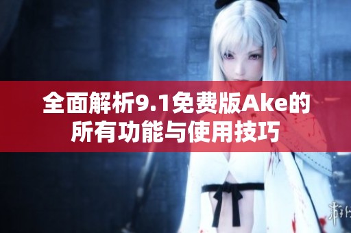 全面解析9.1免费版Ake的所有功能与使用技巧