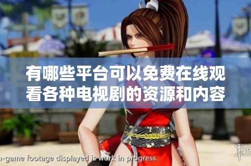有哪些平台可以免费在线观看各种电视剧的资源和内容