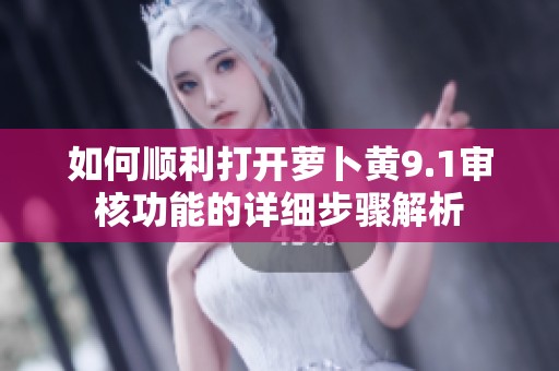 如何顺利打开萝卜黄9.1审核功能的详细步骤解析
