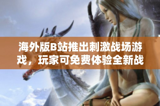 海外版B站推出刺激战场游戏，玩家可免费体验全新战斗乐趣