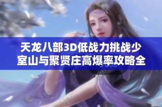 天龙八部3D低战力挑战少室山与聚贤庄高爆率攻略全解析