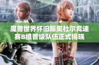 魔兽世界怀旧服奥杜尔竞速赛B组晋级队伍正式揭晓