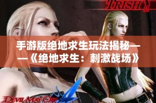 手游版绝地求生玩法揭秘——《绝地求生：刺激战场》详尽解析