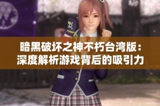 暗黑破坏之神不朽台湾版：深度解析游戏背后的吸引力与争论