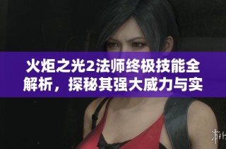 火炬之光2法师终极技能全解析，探秘其强大威力与实用策略