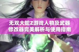 无双大蛇Z游戏人物及武器修改器完美解析与使用指南