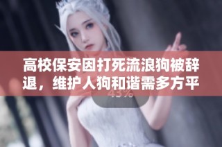 高校保安因打死流浪狗被辞退，维护人狗和谐需多方平衡