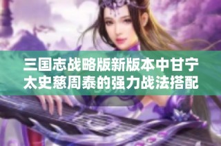 三国志战略版新版本中甘宁太史慈周泰的强力战法搭配解析