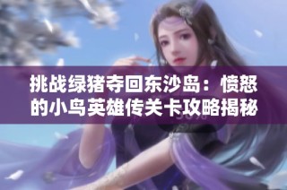 挑战绿猪夺回东沙岛：愤怒的小鸟英雄传关卡攻略揭秘