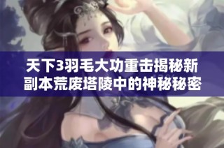 天下3羽毛大功重击揭秘新副本荒废塔陵中的神秘秘密