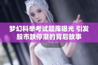 梦幻科举考试题库曝光 引发股市跌停潮的背后故事