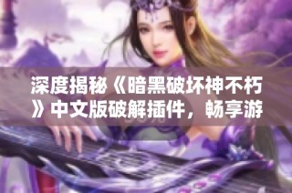 深度揭秘《暗黑破坏神不朽》中文版破解插件，畅享游戏极致乐趣