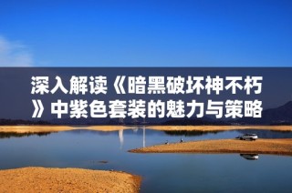 深入解读《暗黑破坏神不朽》中紫色套装的魅力与策略