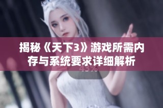 揭秘《天下3》游戏所需内存与系统要求详细解析
