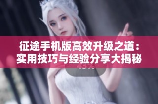 征途手机版高效升级之道：实用技巧与经验分享大揭秘