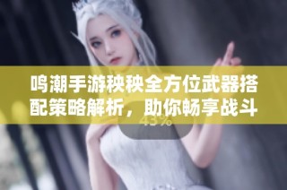 鸣潮手游秧秧全方位武器搭配策略解析，助你畅享战斗体验