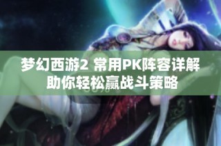 梦幻西游2 常用PK阵容详解 助你轻松赢战斗策略