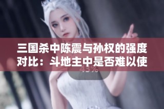 三国杀中陈震与孙权的强度对比：斗地主中是否难以使用？