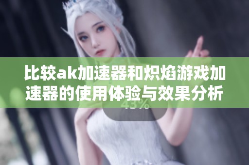 比较ak加速器和炽焰游戏加速器的使用体验与效果分析