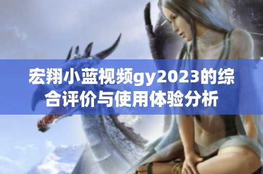 宏翔小蓝视频gy2023的综合评价与使用体验分析