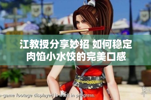 江教授分享妙招 如何稳定肉馅小水饺的完美口感