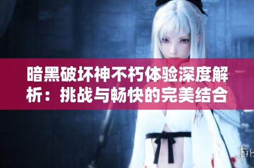 暗黑破坏神不朽体验深度解析：挑战与畅快的完美结合
