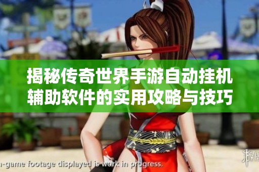 揭秘传奇世界手游自动挂机辅助软件的实用攻略与技巧