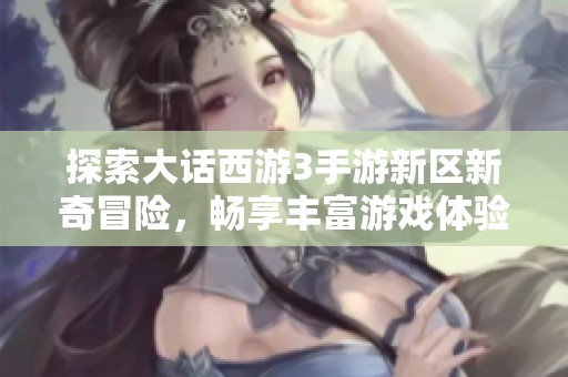 探索大话西游3手游新区新奇冒险，畅享丰富游戏体验
