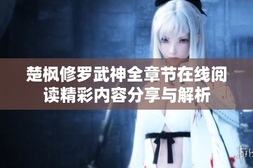 楚枫修罗武神全章节在线阅读精彩内容分享与解析