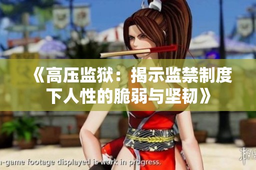 《高压监狱：揭示监禁制度下人性的脆弱与坚韧》