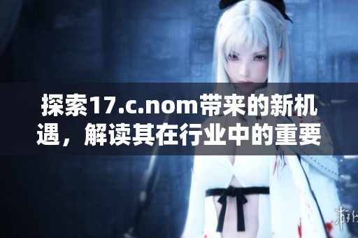 探索17.c.nom带来的新机遇，解读其在行业中的重要影响与未来发展趋势