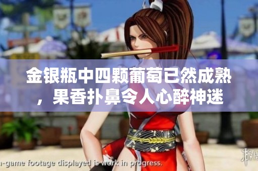 金银瓶中四颗葡萄已然成熟，果香扑鼻令人心醉神迷