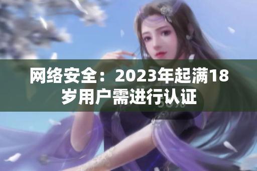 网络安全：2023年起满18岁用户需进行认证