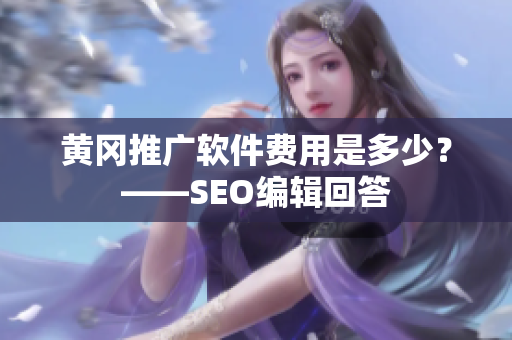 黄冈推广软件费用是多少？——SEO编辑回答