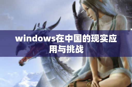 windows在中国的现实应用与挑战