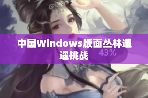 中国Windows版面丛林遭遇挑战
